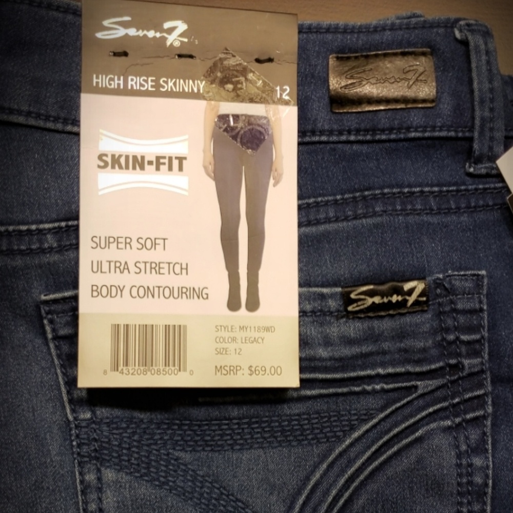 🆕️ NWT Seven7 High Rise Skinny Skin-Fit Jeans - Picture 2 of 2